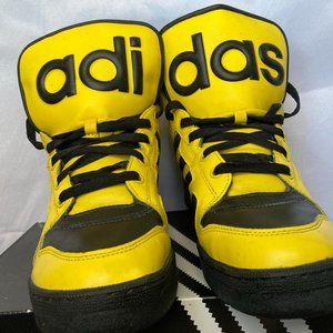 Rare Adidas Intensity yellow & black high tops by Jeremey Scott - size 10